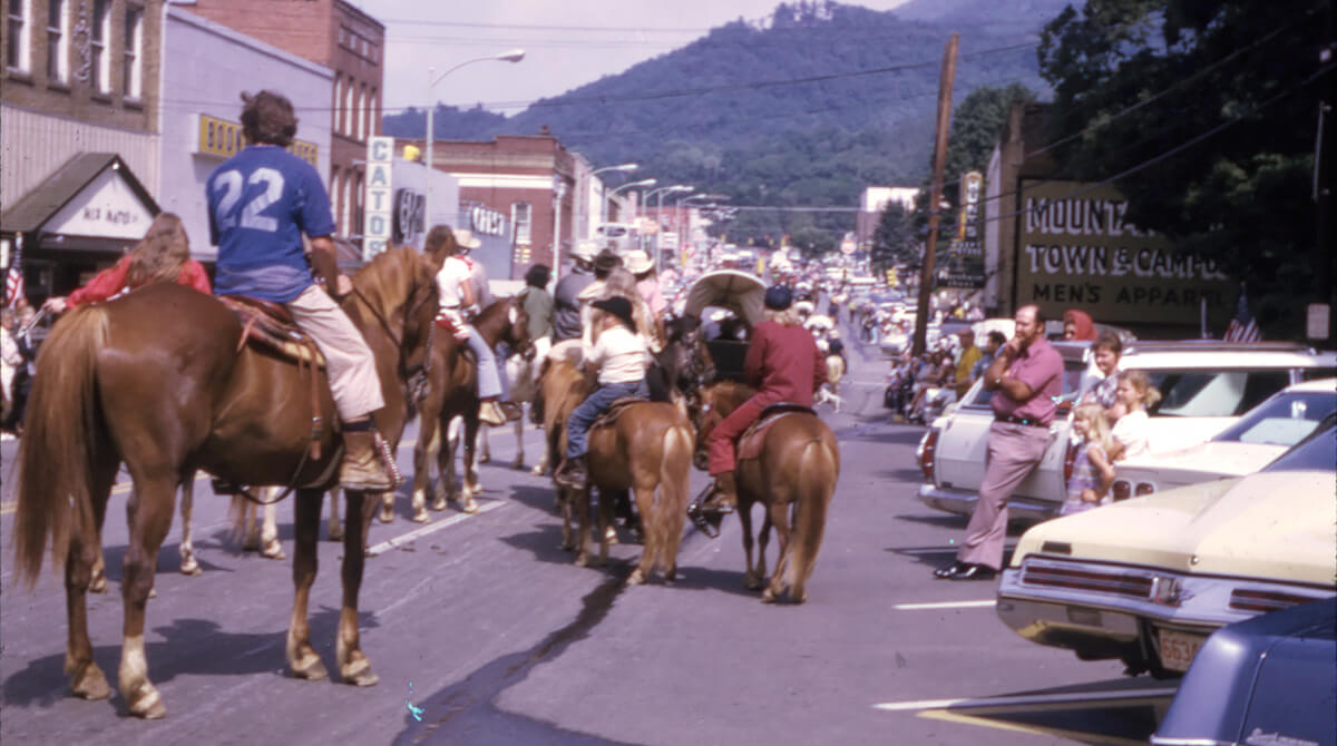 Horses in Downtown Boone