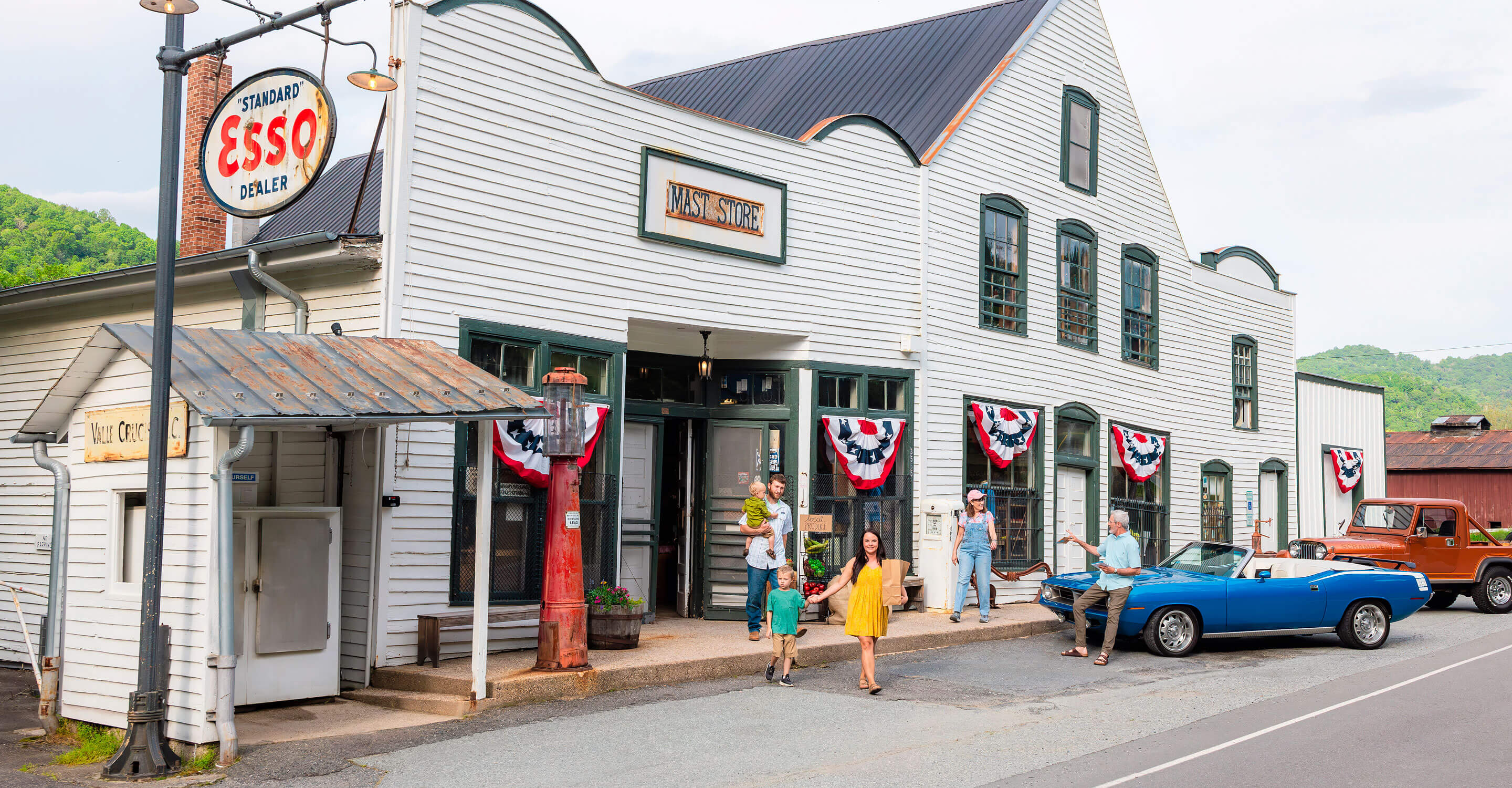 Street view of the Original Mast General Store in historic Valle Crucis, NC