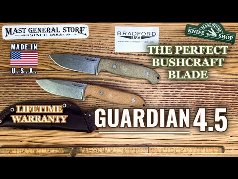 Bradford Knives Guardian 4.5 Knife - Stonewash Finish