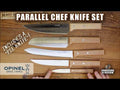 Opinel Parallele Chef Knife Set with Beech Wood Block