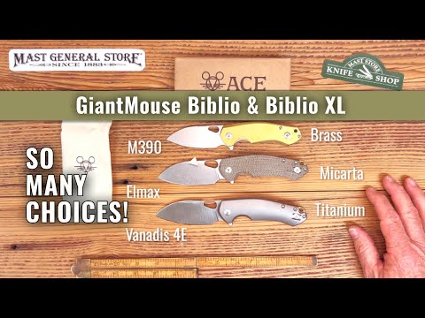 GiantMouse Biblio XL Knife - Green Canvas