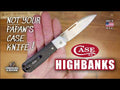 Case Knives Smooth Black Burlap Micarta Highbanks Knife