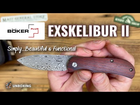 Boker Exskelibur II Cocobolo Damascus Knife