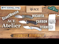 GiantMouse ACE Atelier Knife - Green Canvas Micarta