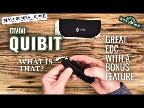 Color swatch for Qubit Button Lock Knife in Black